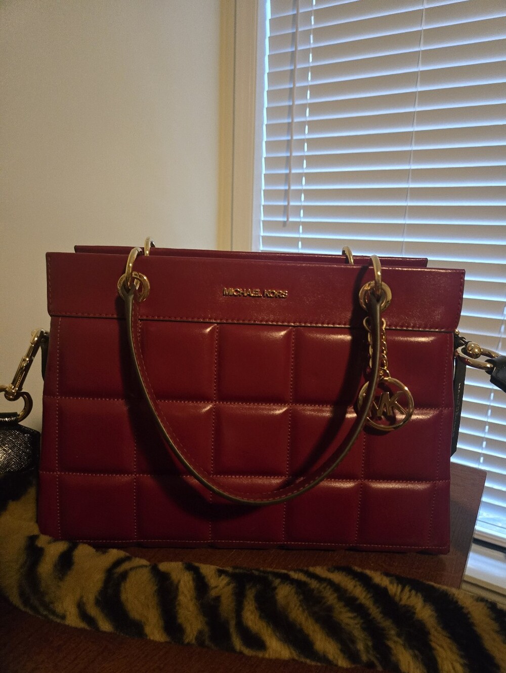 Michael Kors Red Quilt W/ Marc Jacobs Animal Strap